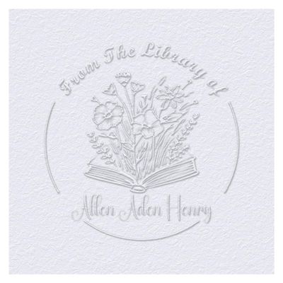 OFCCUSTOM Book Embosser Custom Stamp with Your Name or Design Personalized Library Embosser Stamp Customized Books Business Cards Paper Documents Notebooks etc. (21)