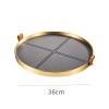 eexbz Tray Gray Leather Round Tray Light Luxury Fruit Tray Decoration Home Living Room Dining Table Tea Set Storage Tray Serving Trays(Medium) view 2