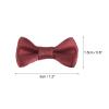 MECCANIXITY 100pcs Wine Red Bow Ties 1.2" x 0.6" Mini Bowknot for Crafting Little Satin Bows Bulk for DIY Sewing Scrapbooking Wedding Gift Present Home Decoration view 2