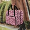 Txsniver Sewing Machine Case Versatile Sewing Machine Dust Storage Case Large Capacity Travel Tote Bag Universal Portable Sewing Machine Accessories Organizer Bag, Leopard Print Pink view 3
