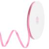 MECCANIXITY 1/4 inch 65 Yard Satin Ribbon Grosgrain Thin Solid Silk Wedding Bouquet Ribbon for Valentine's Day Gift Wrapping Cake Box Bows Pink view 1