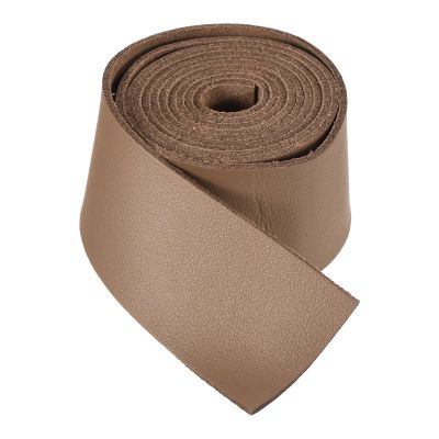 DMiotech Light Brown Faux Leather Strap 1.2 Inch Wide 39 Inch Long Flat Leather Belt Strip 1.3mm Thick Single Sided Cord for Arts Craft DIY, Traction Ropes, Bag Straps