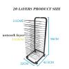 XLTFUC Art Easel Drying Rack, Painting Drying Rack with 20 Flexible Shelves 4 Wheels, Canvas Art Storage Rack for Classroom, Art Studio, Art Club view 2