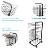 XLTFUC Art Easel Drying Rack, Painting Drying Rack with 20 Flexible Shelves 4 Wheels, Canvas Art Storage Rack for Classroom, Art Studio, Art Club view 3