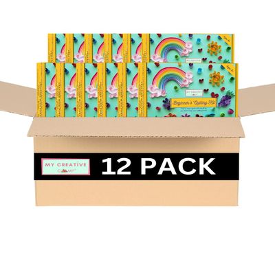 12 Pack Bulk My Creative Camp Beginner's Quilling Kit for Kids and Adults, DIY Craft Kit for Kids and Adults, Paper Quilling Kit for Beginners with Tools, Instructions & Storage Box, Makes 10+Projects
