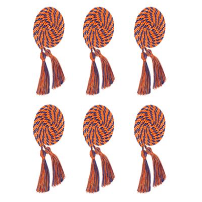Erligo 2Pcs/ 6Pcs Graduation Multi Color Braided Honor Cords with Tassel for High School Bachelor Master Doctor 68" Long (6, Orange Royal Blue)