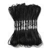 CABODYALS 10 Skeins Black Polyester Embroidery Floss Metallic Shimmer Cross Stitch Thread Gold Silver Glitter Floss Bulk for Sewing Making Friendship Bracelet Weaving Knitting Needlepoint Handcraft view 1