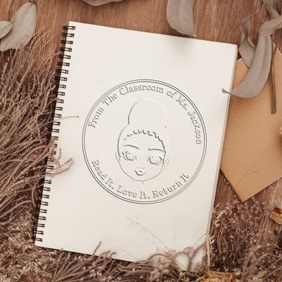 Hybrid Cute Character Embosserer & Female Avatar Embossing Seal - Ideal for Art Teachers, Art History Books - Durable Design - Ideal forClassroom Use