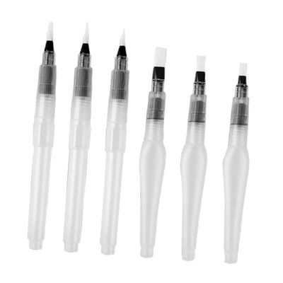 TEHAUX 6pcs Water Brush Pens Set for Watercolor Painting Lightweight Portable Paintbrushes for Artists No-Spray Fine Tip Design for Beginners and Creative Projects