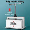 pedenencelia Manual Paper Press Machine,Bookbinding Notes Office Invoice Steel Flattening Machine,for A4/A3 Sized Papers,1500kg Pressure,8mm Metal Plate,for Flattening Cloth,Books,Stamps,A3 view 2