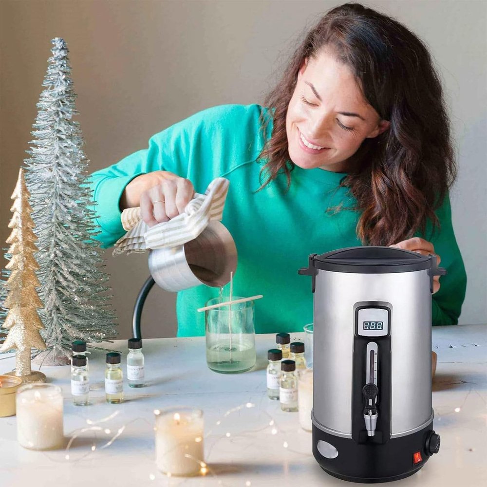 Wax Melter for Candle Making, 8-35L Large Wax Melting Furnace, Candle Making Kit, Business Home Candle Making Kit, 30-110 Temperature Control, for Soap, Soy Wax, Home or Business Use,12L
