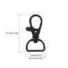 uxcell 10Pcs Swivel Clasps, 0.63 Inch D Ring Lobster Clasp Claw Metal Push Gate Snap Hook for Purse Making Keychain Belt Strap, Black view 2