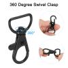 uxcell 10Pcs Swivel Clasps, 0.63 Inch D Ring Lobster Clasp Claw Metal Push Gate Snap Hook for Purse Making Keychain Belt Strap, Black view 4