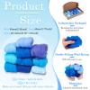 Boutigem 10 Colors Blue Needle Felting Wool 50g, 1.76oz Blue Wool Roving for Needle Felting, Soft Spinning Felting Wool Supplies for DIY Crafts, Felting, Blending, Weaving and Hand Spinning view 3