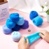 Boutigem 10 Colors Blue Needle Felting Wool 50g, 1.76oz Blue Wool Roving for Needle Felting, Soft Spinning Felting Wool Supplies for DIY Crafts, Felting, Blending, Weaving and Hand Spinning view 4