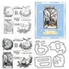 Christmas Bottle Deer Owl Clear Stamps and Die Cuts Sets for Handmade Card Making Metal Cutting Dies Stencils Scrapbook Kit Embossing Supplies 2024-2025 Seals Template view 1