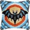 Bat Latch Hook Pillows Kits Cushion Pillow Cover with Pattern Printed Canvas Sofa Hooking Pillows Crafts Embroidery Latching Hooking Crochet Kits 17x17 inch(158) view 1