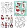 Christmas Santa Claus Bells Penguin Clear Stamps and Die Cuts Sets for Handmade Card Making Metal Cutting Dies Stencils Scrapbook Kit Embossing Supplies 2024-2025 Seals Template view 1
