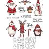 Christmas Santa Claus Bells Penguin Clear Stamps and Die Cuts Sets for Handmade Card Making Metal Cutting Dies Stencils Scrapbook Kit Embossing Supplies 2024-2025 Seals Template view 4