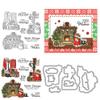 Christmas Sofa Fireplace Clear Stamps and Die Cuts Sets for Handmade Card Making Metal Cutting Dies Stencils Scrapbook Kit Embossing Supplies 2024-2025 Seals Template view 1