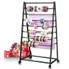 POIUNA Ribbon Organizer, 15 Tier Metal Wire Spool Rack, Double-Sided Christmas Gift Wrapping Organizer Storage Ribbon Storage Rack for Craft Cake Shop Flower Store,Tie Scarf Rack Belt Towel Holder view 1