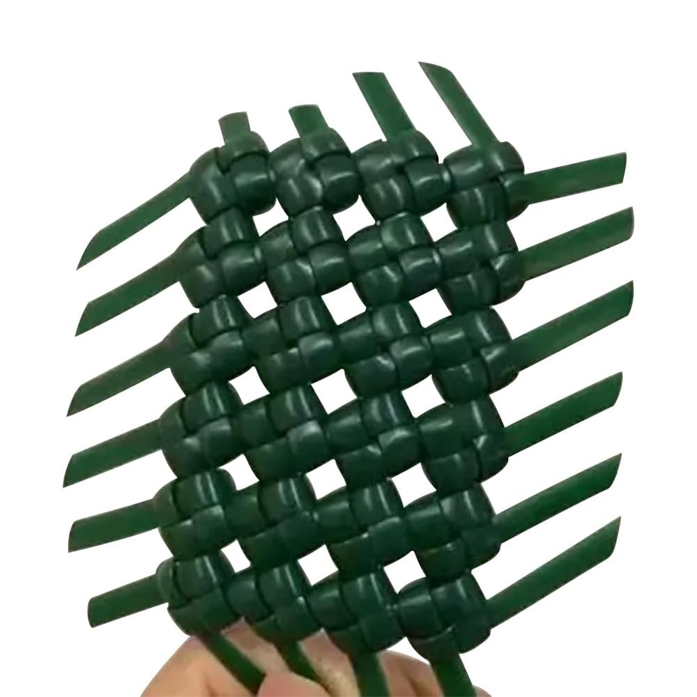 ECYC 5mm x 50m Plastic Flat Rattan, Synthetic Rattan Material Roll PE Weaving Rattan Wicker Repair Supplies for DIY Crafts Knit and Repair Chair Table, 03