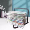 WUHUQN Sturdy Art Organizer Tabletop A3 Artwork Drying Rack for Paintings and Drawings, 10 Shelves, Ideal for Classroom, Art Studio and Home Use, 18.9 X 14.6 X 16.5 Inches, Black view 4