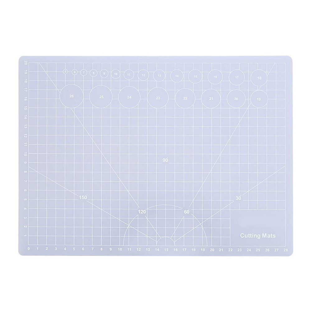 Pwshymi A5translucent Cutting Board,Hand Made Tool Craft Paper Carving Model Making, Students Home Office, Cutting Board for Craft, Fabric, Quilting, Sewing, (A4-translucent