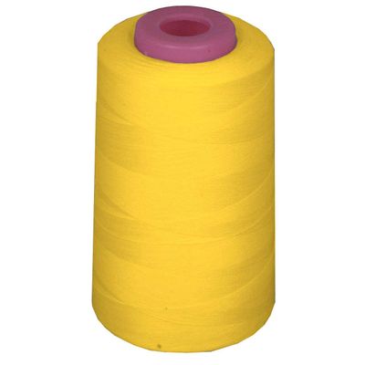 Backdrop King Inc, 6000 Yards 100% Spun Polyester Cone Serger Thread (Yellow, Pack of 5)