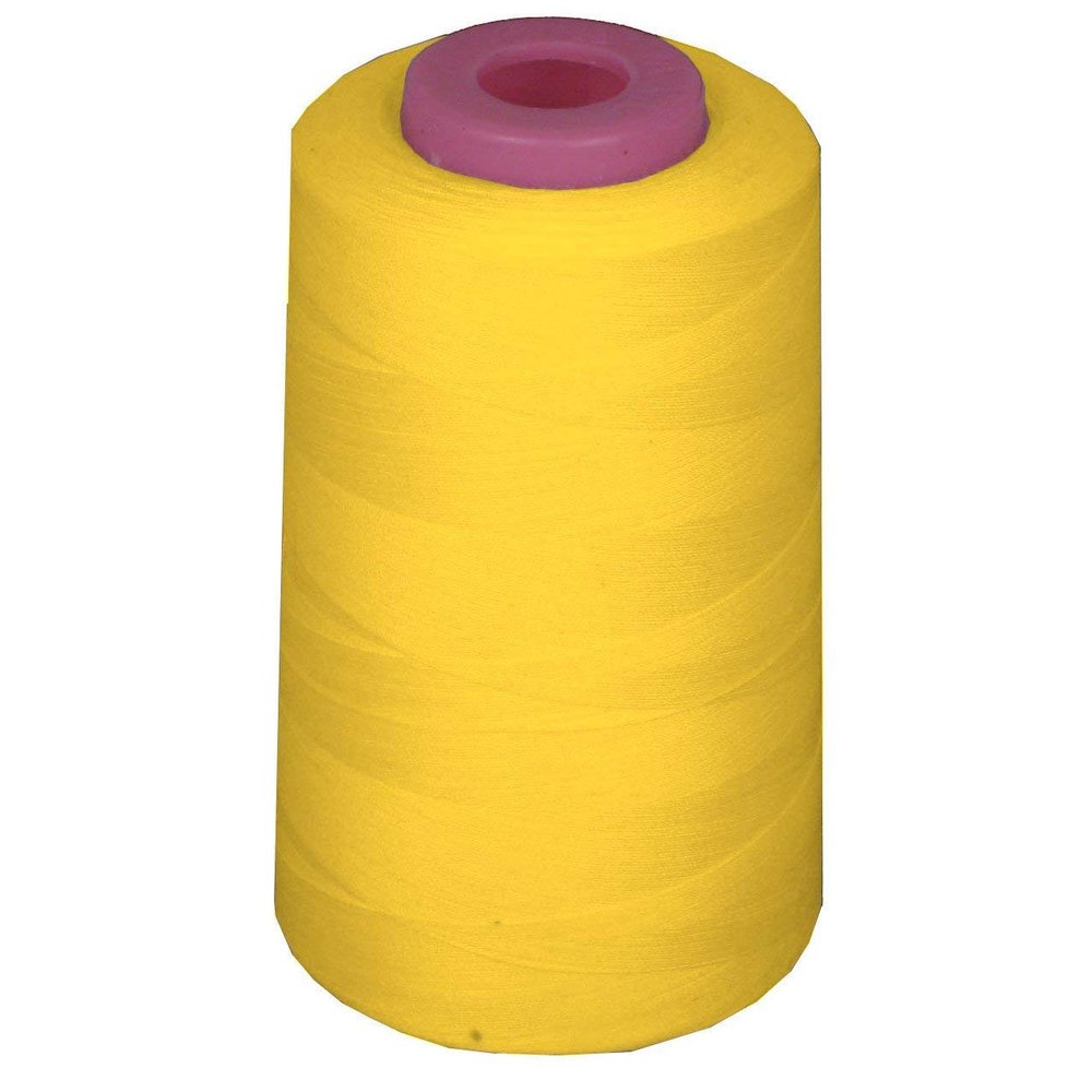 Backdrop King Inc, 6000 Yards 100% Spun Polyester Cone Serger Thread (Yellow, Pack of 5)