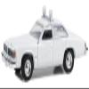 Greenlight 43014L Hot Pursuit - 1976-77 Pontiac Lemans Enforcer - White 1:64 Scale Diecast with Lightbar view 1