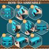 Foilswirl Train Tunnel Train Track Accessories Tunnel Model Plaything for Most Railroad Sets(Blue) view 3