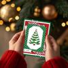 INFUNLY Christmas Clear Stamps and Die Cut for Card Making Winter Snowman Rubber Stamps Santa Claus Silicone Stamps and Die Xmas Tree Transparent Stamps for Holiday DIY Scrapbooking Photo Album Decor view 4