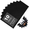 HTVRONT Black Felt Sheets for Crafts - 10pcs Stiff Felts, 8x12 Craft Felt Sheet, 1mm Black Fabric Sheets, Thin Pack Patchwork Craft Supplies, Felt Squares A4 Size view 1
