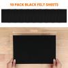 HTVRONT Black Felt Sheets for Crafts - 10pcs Stiff Felts, 8x12 Craft Felt Sheet, 1mm Black Fabric Sheets, Thin Pack Patchwork Craft Supplies, Felt Squares A4 Size view 2