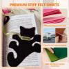 HTVRONT Black Felt Sheets for Crafts - 10pcs Stiff Felts, 8x12 Craft Felt Sheet, 1mm Black Fabric Sheets, Thin Pack Patchwork Craft Supplies, Felt Squares A4 Size view 3