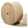 VGGBNG Hessian Fabric Natural Jute Hessian Burlap Fabric Ribbon Tape Rustic Wedding Belt Strap Decor DIY Crafts Christmas Tree Chairs Dining Tables(5cm X 10m) view 1