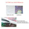 Walluminati Stamped Cross Stitch Pillow Kits, Blue iris 11CT Cross Stitch Cushion Cover Embroidery Kit Pillow Cases Counted Needlepoint Handmade Cushion Cover for Home Decor 18x18inch view 2
