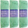 3 Pack Threadart 100% Pure Cotton Crochet Yarn Size 2 |50 gram Skeins |165 yds per Skein | Fine #2 | Mint Green | Color 3533 view 1
