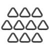 uxcell 10 Pcs Metal Triangle Ring Buckle, 5/8" Belt Fastener Connectors Strap Keeper Loop for DIY Leather Purse Bags Handbag Straps, Black view 1