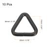 uxcell 10 Pcs Metal Triangle Ring Buckle, 5/8" Belt Fastener Connectors Strap Keeper Loop for DIY Leather Purse Bags Handbag Straps, Black view 2