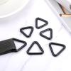 uxcell 10 Pcs Metal Triangle Ring Buckle, 5/8" Belt Fastener Connectors Strap Keeper Loop for DIY Leather Purse Bags Handbag Straps, Black view 4