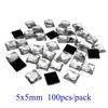 Square and Rectangle Glass Hot Fix Rhinestones Flatback Iron-On Clear Crystals for DIY Garments - (Color: 5X5Mm 100Pcs) view 2