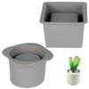byepica 2Pcs Concrete Silicone Molds - DIY Succulent Pot Molds, Round & Square for Plant Pots view 1