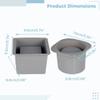 byepica 2Pcs Concrete Silicone Molds - DIY Succulent Pot Molds, Round & Square for Plant Pots view 3