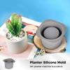 byepica 2Pcs Concrete Silicone Molds - DIY Succulent Pot Molds, Round & Square for Plant Pots view 4