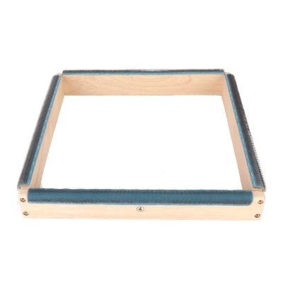 Punch Needle Frame, Punch Needle Punch Needle Tool with Screws Wrech Embroidery Strip Frame 4 Sides 15.7in Embroidery Hoop Wide Stable Sturdy Easy Assembly Rug Hooking Frame for
