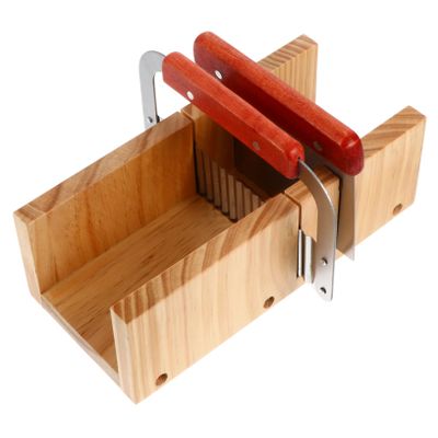 PHENOFICE Wooden Soap Cutter Set with Wavy Straight Cutters Durable DIY Soap Making Tools for Precise Cutting for Handmade Cheese and More