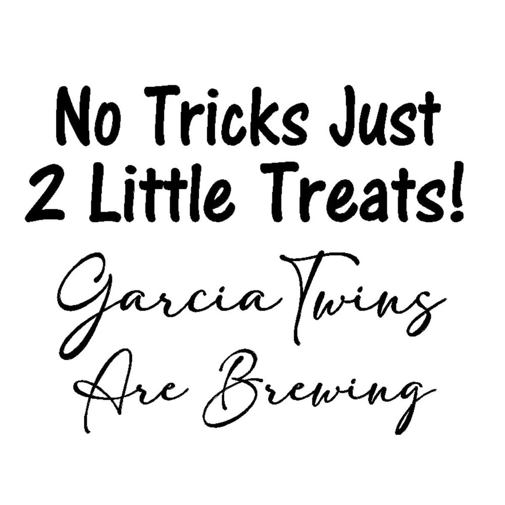 No Tricks Just 2 Little Treats Twins are Brewing Baby Shower Decal for Balloon Arch, Halloween Theme Party Letters for Photo Backdrop