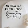 No Tricks Just 2 Little Treats Twins are Brewing Baby Shower Decal for Balloon Arch, Halloween Theme Party Letters for Photo Backdrop view 2